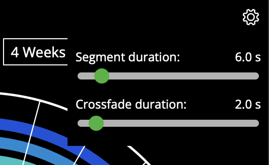 the segment and crossfade duration sliders